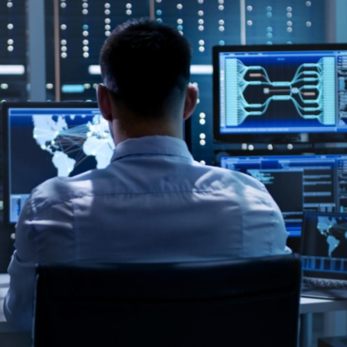 man using a computer